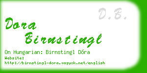 dora birnstingl business card